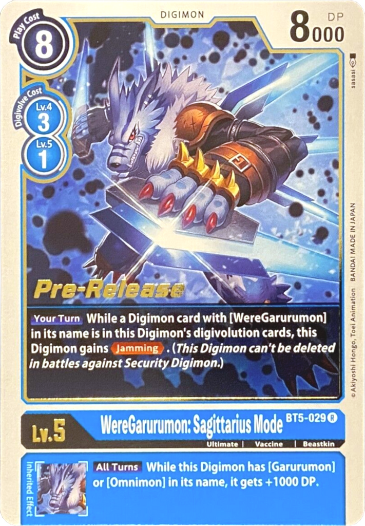 WereGarurumon: Sagittarius Mode [BT5-029] [Battle of Omni Pre-Release