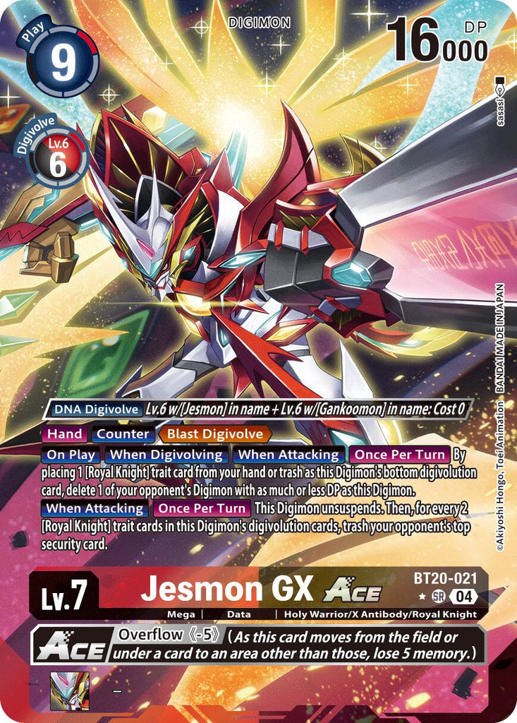 bt20 card list digimon Jesmon GX ACE [BT20-021] (Alternate Art) [Release Special Booster Ver