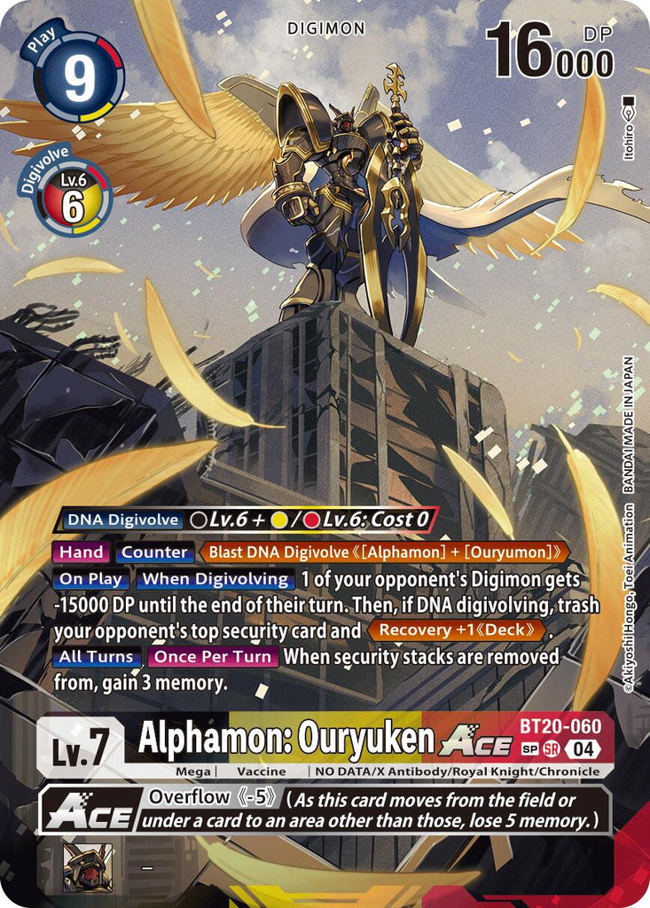 Alphamon: Ouryuken ACE [BT20-060] (Textured) [Release Special Booster