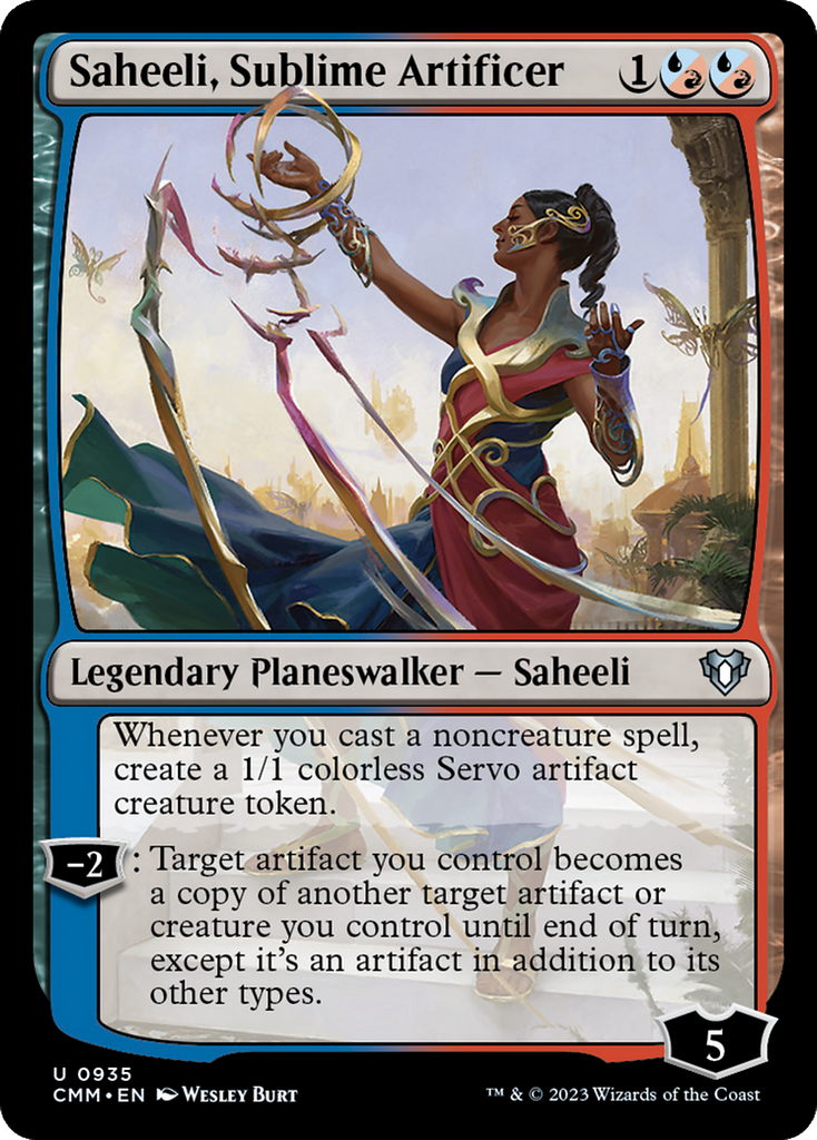 mtg servo cards Saheeli, Sublime Artificer [Commander Masters]
