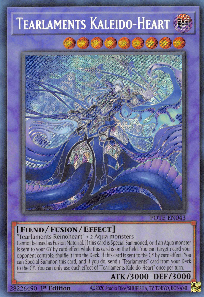 yugioh tearlaments cards Tearlaments Kaleido-Heart [POTE-EN043] Secret Rare