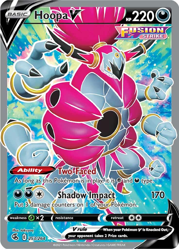 fusion strike pokemon cards TCG Sword & Shield: Mystery Pack x25 w/ Mini Tin Poke Bruvs Water Rarity Hoopa V (253/264) [Sword &