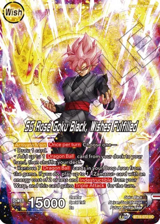 dragon ball super card game zamasu deck Zamasu // SS Rose Goku Black, Wishes Fulfilled (BT16-072) [Realm of th