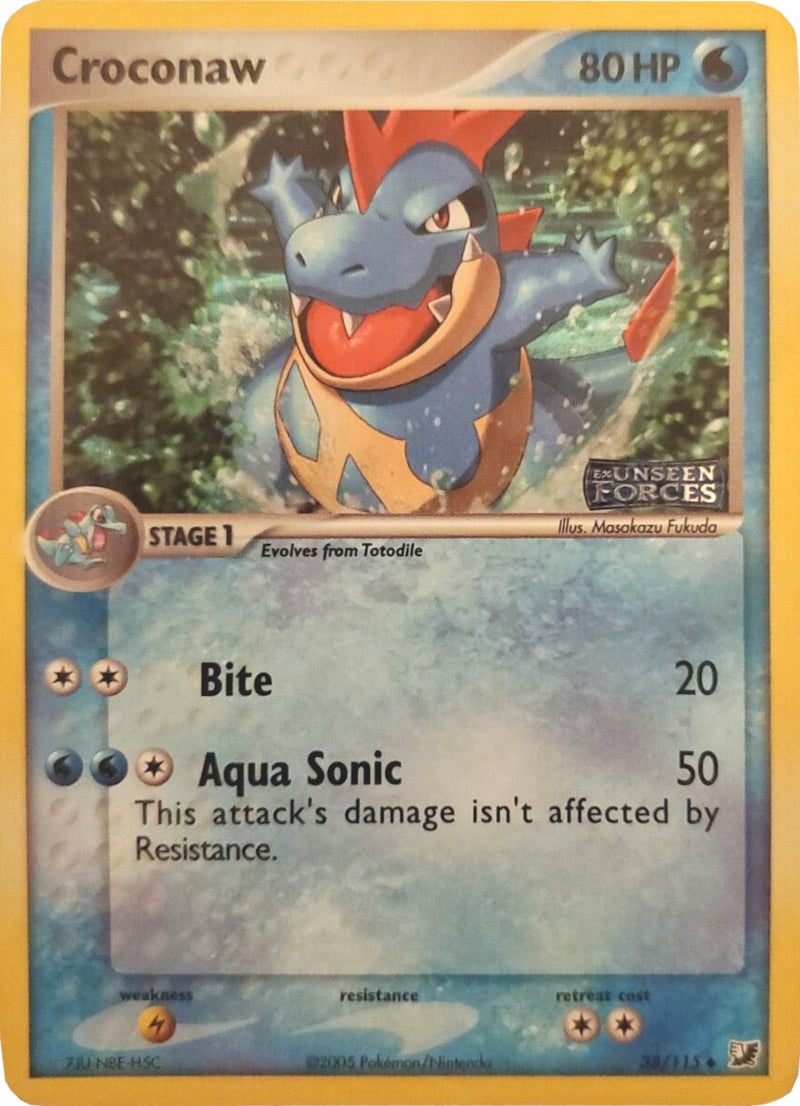 pokemon croconaw card - 056/264 - Fusion Strike Weakness Lightning +20 Retreat Cost 1999 Pokemon Japanese Neo Premium