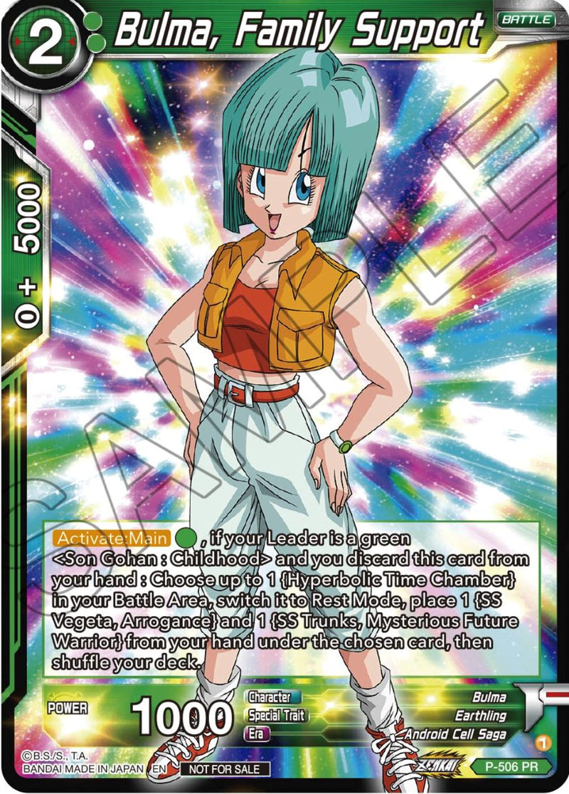 Bulma, Family Support (Zenkai Series Tournament Pack Vol.4) (P-506) [Tournament Promotion Cards]