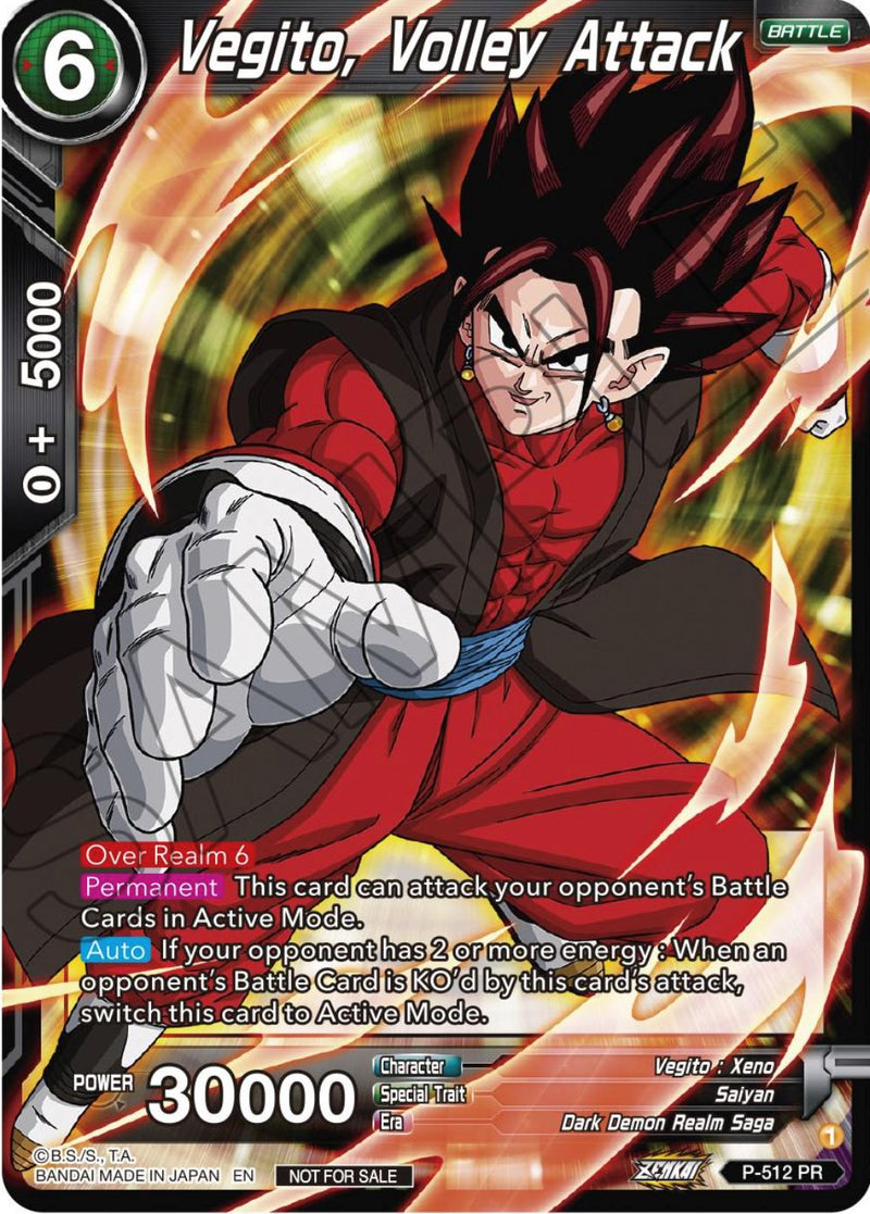 Vegito, Volley Attack (Zenkai Series Tournament Pack Vol.4) (P-512) [Tournament Promotion Cards]