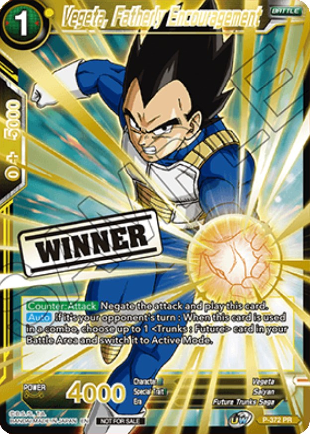 Vegeta, Fatherly Encouragement (Store Championship Winner Card 2023) ( Vegeta, Fatherly Encouragement (Store Championship Winner Card 2023) (