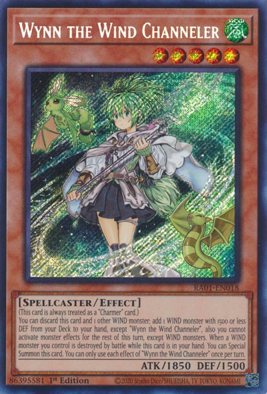 Wynn the Wind Channeler [RA01-EN018] Secret Rare