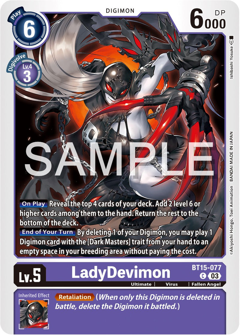 digimon devimon card LadyDevimon [BT15-077] [Exceed Apocalypse]