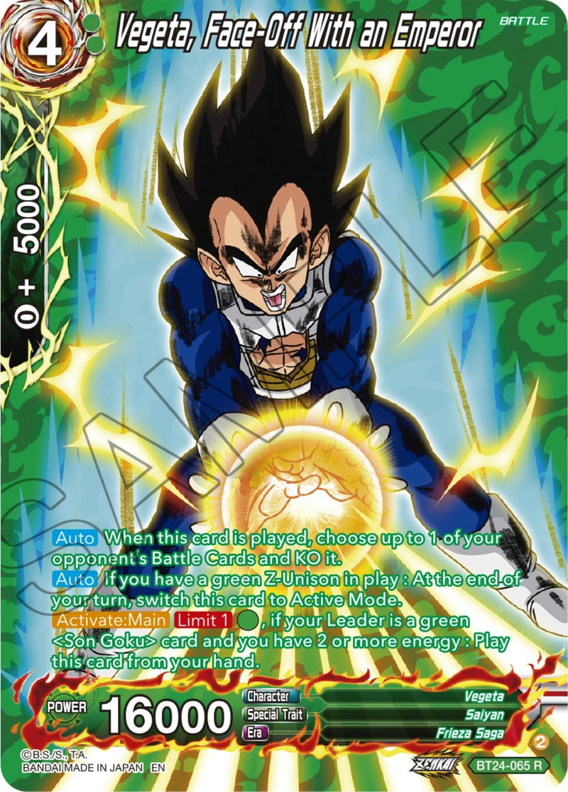 Vegeta, Face-Off With an Emperor (Collector Booster) (BT24-065) [Beyond Generations]