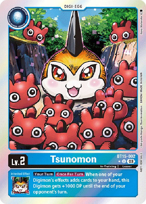 digimon card game exceed apocalypse Tsunomon [BT15-002] (Exceed Apocalypse Box Promotion Pack) [Exceed Apo