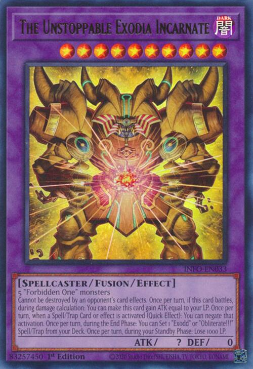 The Unstoppable Exodia Incarnate [INFO-EN033] Ultra Rare