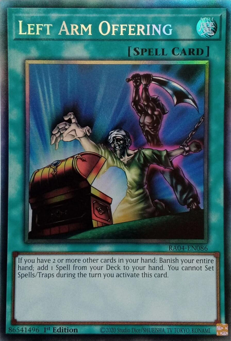 Left Arm Offering [RA04-EN086] Prismatic Collector's Rare