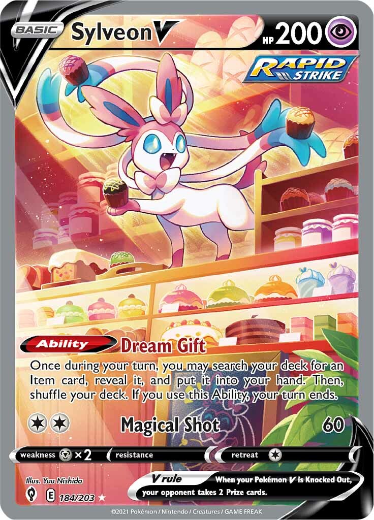 pokemon cards sylveon #915 EXTENDED ART Raycardza shuffle your deck Sylveon VMAX | Evolving Skies