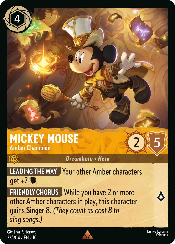 Mickey Mouse - Amber Champion (23/204) [Whispers in the Well]