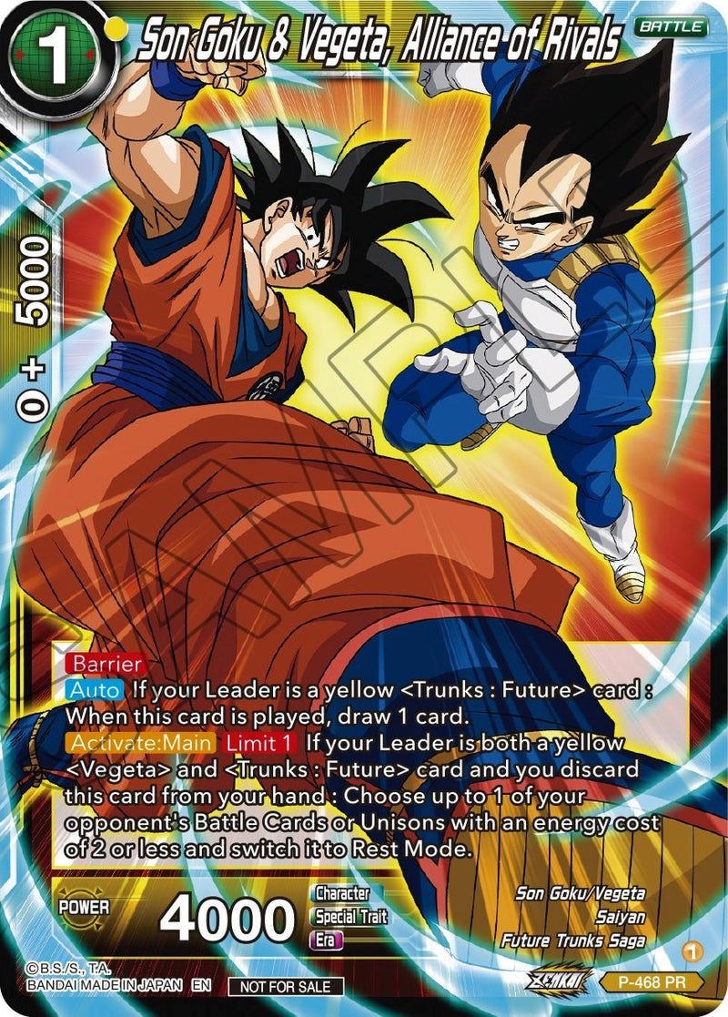Son Goku & Vegeta, Alliance of Rivals (Z03 Dash Pack) (P-468) [Promotion Cards]