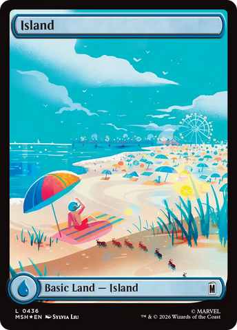 Island (0436) (Surge Foil) [Marvel Super Heroes]