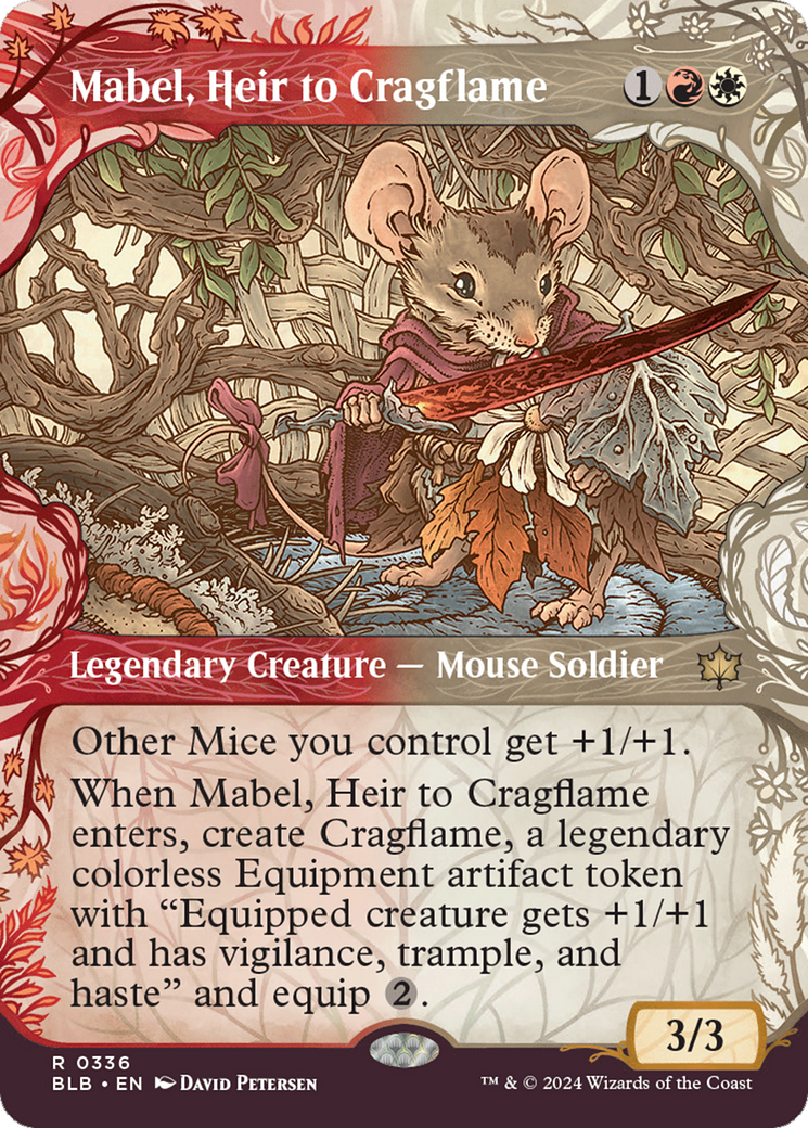mtg bloomburrow card gallery Mabel, Heir to Cragflame (Showcase)