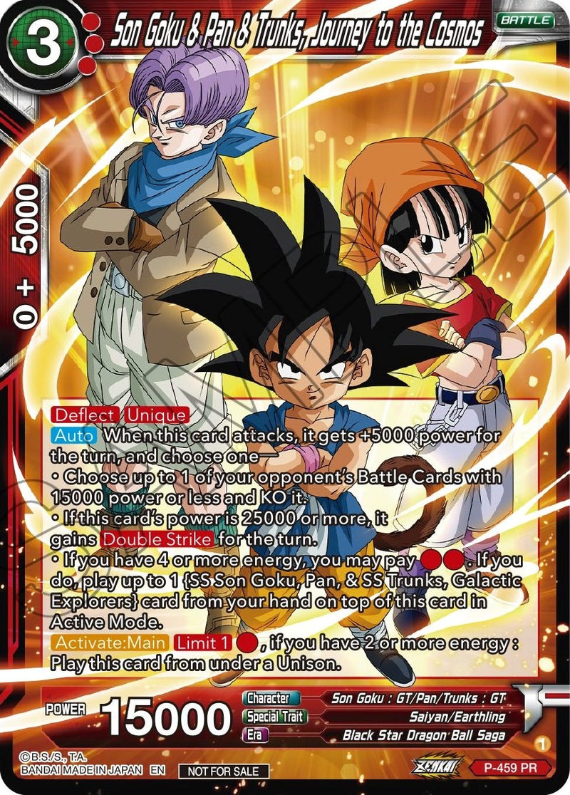 Son Goku & Pan & Trunks, Journey to the Cosmos (Z03 Dash Pack) (P-459) [Promotion Cards]