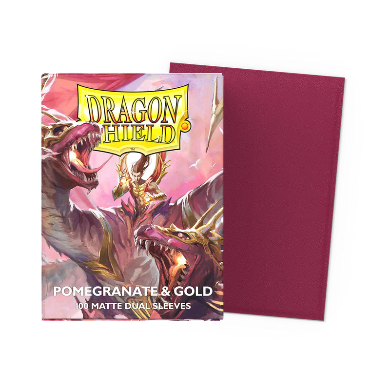 Dragon Shield Pomegranate & Gold 100 Matte Sleeves