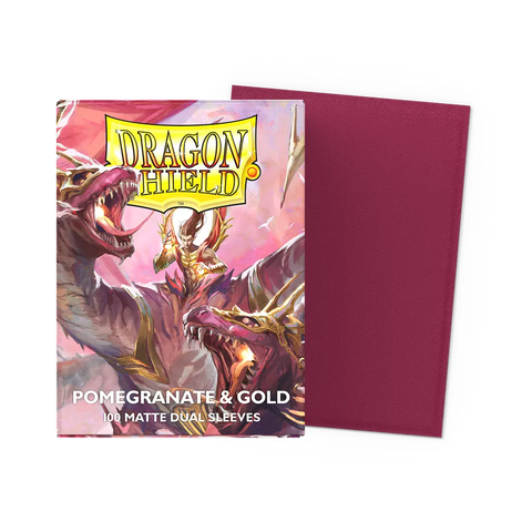 Dragon Shield Pomegranate & Gold 100 Matte Sleeves
