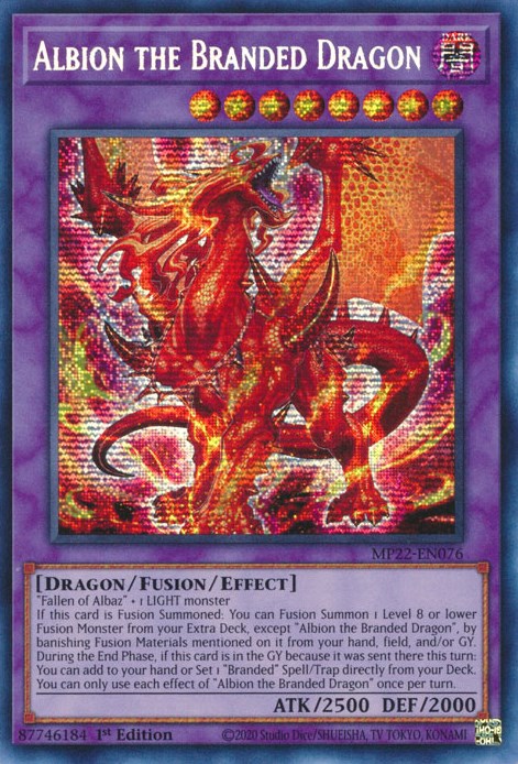 Albion the Branded Dragon [MP22-EN076] Prismatic Secret Rare