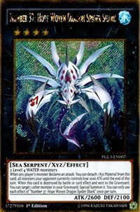 Number 37: Hope Woven Dragon Spider Shark [PGL3-EN007] Gold Secret Rare