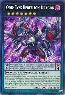 Odd-Eyes Rebellion Dragon [MP16-EN078] Secret Rare