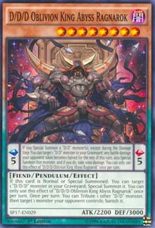 D/D/D Oblivion King Abyss Ragnarok (Starfoil) [SP17-EN029] Starfoil Rare