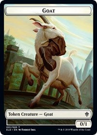 Goat // Food (17) Double-sided Token [Throne of Eldraine Tokens]