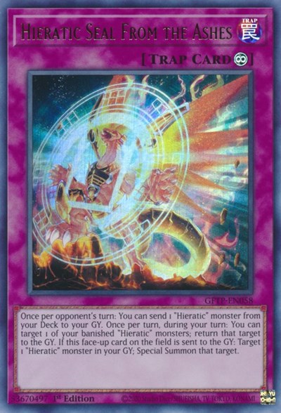 Hieratic Seal from the Ashes [GFTP-EN058] Ultra rare