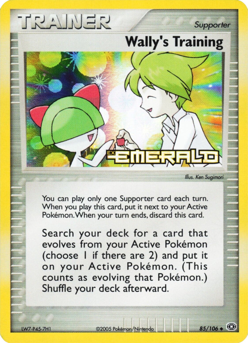 Wally's Training (85/106) (Stamped) [EX: Emerald]