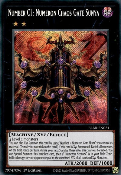 Number C1: Numeron Chaos Gate Sunya [BLAR-EN021] Secret Rare