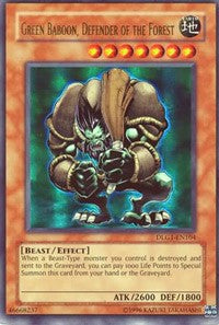 Green Baboon, Defender of the Forest [DLG1-EN104] Ultra Rare