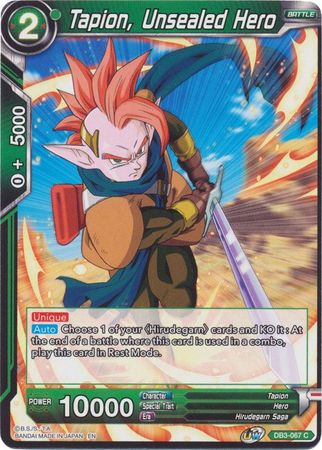 Tapion, Unsealed Hero (DB3-067) [Giant Force]