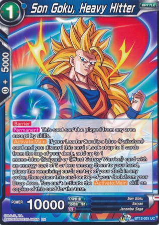 Son Goku, Heavy Hitter (BT12-031) [Vicious Rejuvenation]