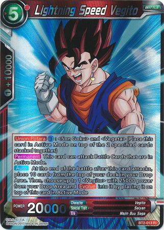 Lightning Speed Vegito (BT2-013) [Union Force]