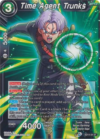 Time Agent Trunks (Starter Deck - Saiyan Wonder) (SD14-04) [Rise of the Unison Warrior]