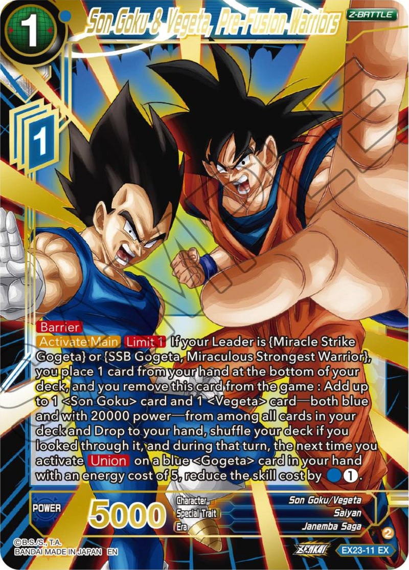 Son Goku & Vegeta, Pre-Fusion Warriors (EX23-11) [Premium Anniversary Box 2023]