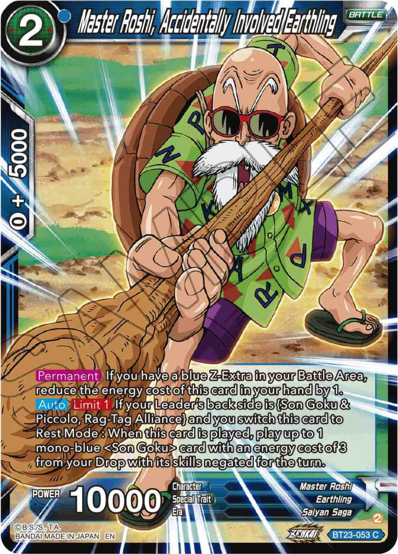Master Roshi, Accidentally Involved Earthling (BT23-053) [Perfect Combination]