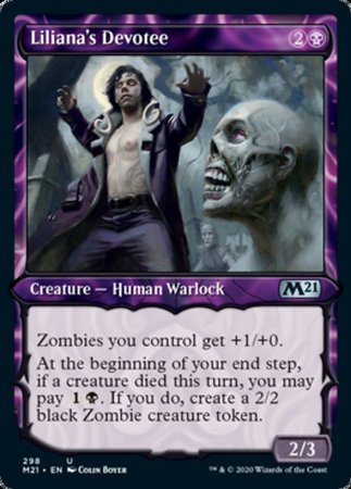 Liliana's Devotee (Showcase) [Core Set 2021]