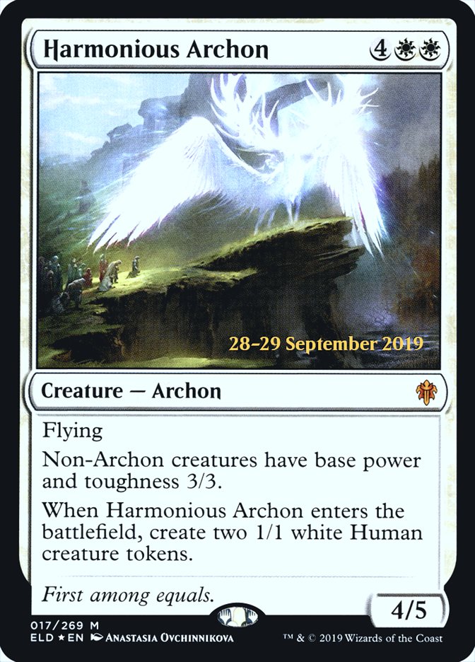 Harmonious Archon  [Throne of Eldraine Prerelease Promos]