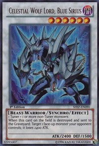 Celestial Wolf Lord, Blue Sirius [SHSP-EN090] Ultra Rare