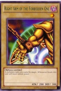 Right Arm of the Forbidden One (Green) [DL11-EN004] Rare