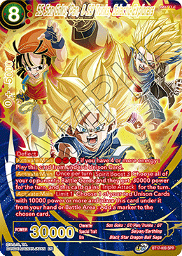 SS Son Goku, Pan, & SS Trunks, Galactic Explorers (SPR) (BT17-009) [Ultimate Squad]