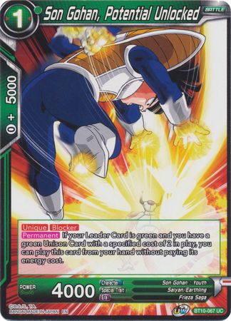 Son Gohan, Potential Unlocked (BT10-067) [Rise of the Unison Warrior]