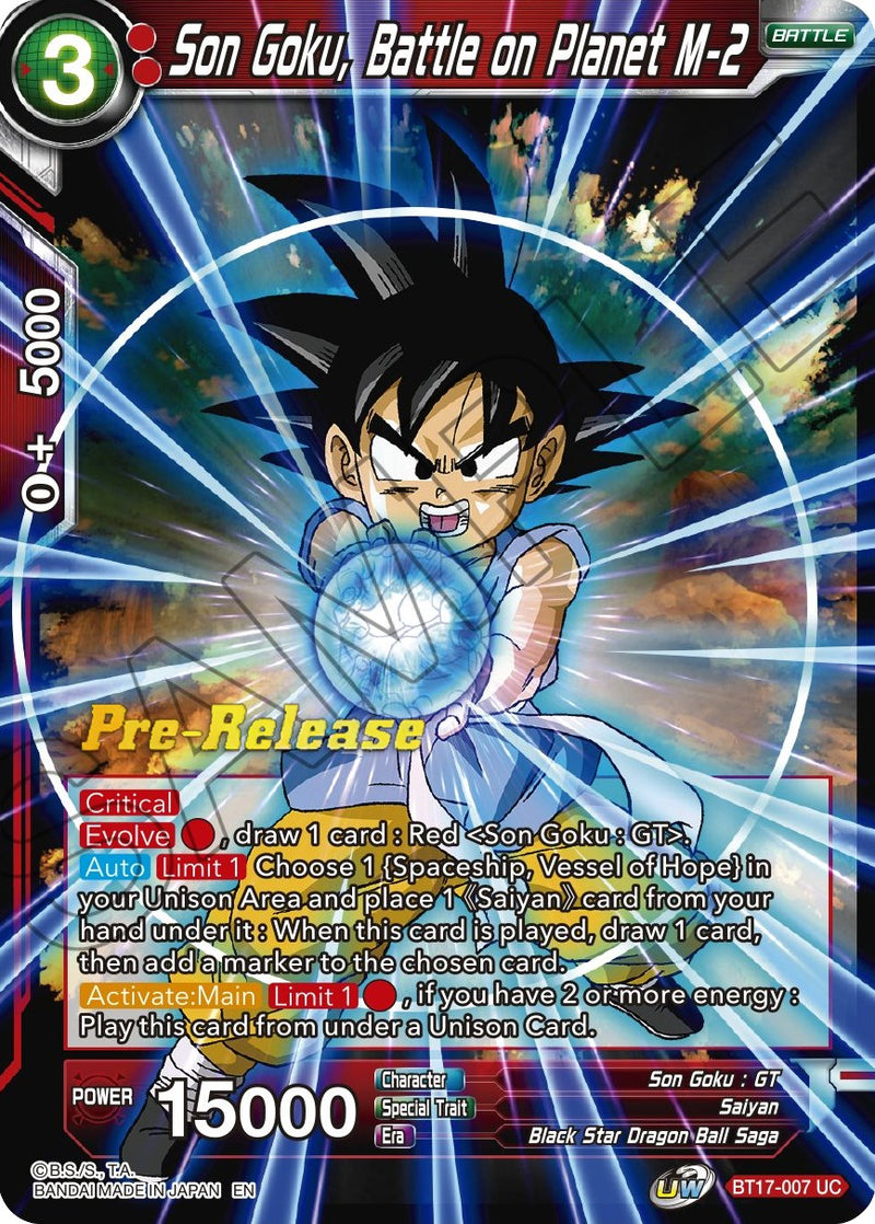 Son Goku, Battle on Planet M-2 (BT17-007) [Ultimate Squad Prerelease Promos]