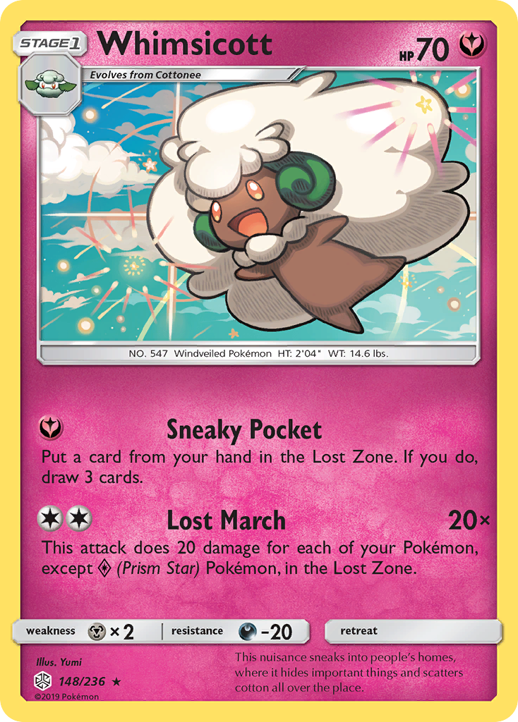 Whimsicott (148/236) [Sun & Moon: Cosmic Eclipse]