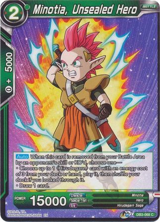 Minotia, Unsealed Hero (DB3-068) [Giant Force]