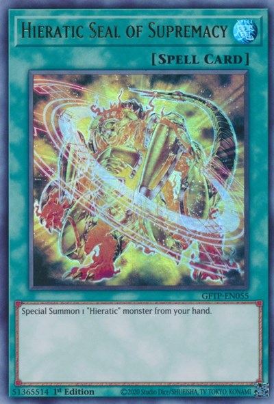 Hieratic Seal of Supremacy [GFTP-EN055] Ultra rare